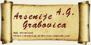 Arsenije Grabovica vizit kartica